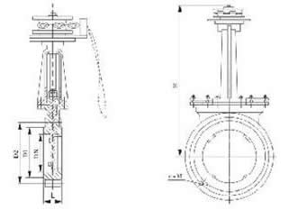  PZL73 sprocket drive knife gate valve (circular flange)