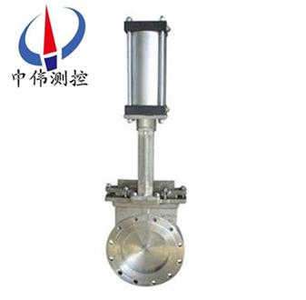 Pneumatic clamping type knife type gate valve