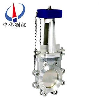 Single chain wheel clamp type knife gate valve